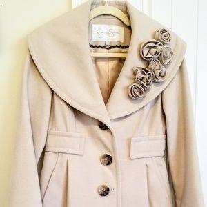 Beautiful, Cream-Colored, Jessica Simpson Peacoat